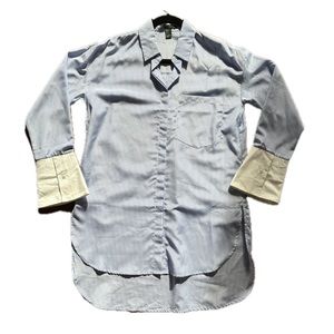 Forever21 striped wide sleeve button down tunic